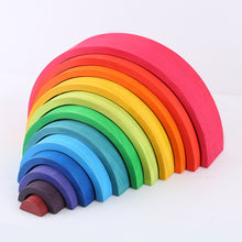 Load image into Gallery viewer, Baby Toys 12Pcs Rainbow Blocks Kids Large Creative Rainbow Building Blocks Wooden Toys for kids Montessori Educational Toy