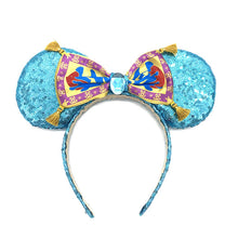 Load image into Gallery viewer, Disney Parks Beauty And Beast Aladdin Magic Carpet Mickey Mouse Ears Girls Women Hairband Party Hair-Bands Plush Toy Head Hoop